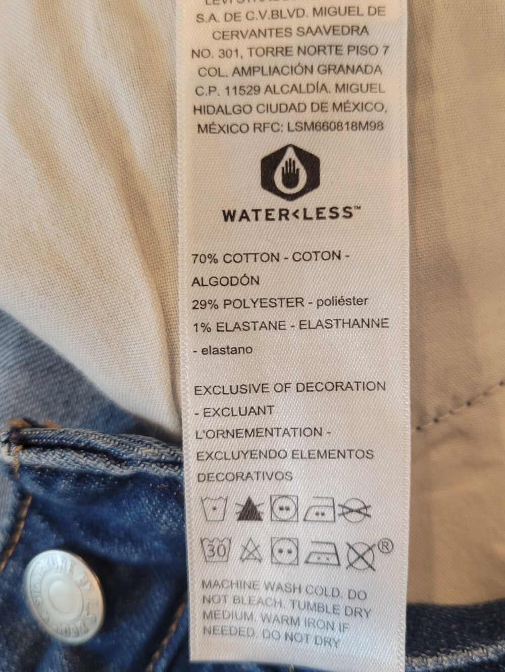 Levi Strauss Mid-Rise Tall Length Bootcut Jeans - Picture 6 of 8